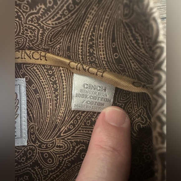 Cinch Long Sleeve Button Up Shirt Size L‎ Exact Color In Size Tag Picture - Picture 5 of 5